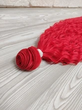 Noble rizado Ombre pelo mechones de cabello sintético Super largo rizado 1 Uds 28 -32 Rubio marrón mechones con extensiones de cabello