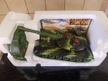 Tanques de combate a Control remoto para niños, paquete de 2 tanques de combate de 2,4G con indicadores LED de vida, sonidos realistas, Control remoto, juguetes para niños