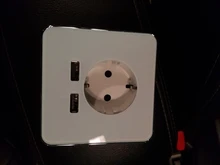 Jiubei Panel de cristal blanco 2A de puerto Dual USB adaptador/cargador de pared de enchufe de carga con adaptador de pared USB enchufe de la UE hembra Pow