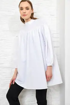 

Trend Alacati Style Women Colar Ruffle Detail Right Collar Poplın Bluz ALC-X3483