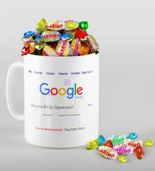 

Personalised Google is the Worlds Best Öğretmeni Mug and Haribo Candy Gift Set