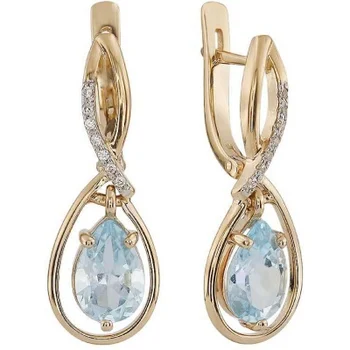 

Aloris drop earrings with Topaz and cubic zirconia in red gold
