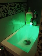 ZhangJi LED grifo de luz boquilla grifo RGB Color parpadeante temperatura grifo aireador ahorro de agua cocina accesorios de baño