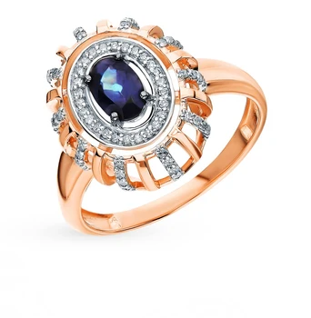 

Gold ring with sapphires and diamonds sunlight sample 585