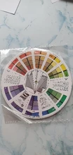 Pigmento de uñas para tatuaje profesional, rueda de 12 colores, tarjeta de papel, diseño de tres niveles, guía mixta, redondo, gira el círculo Central