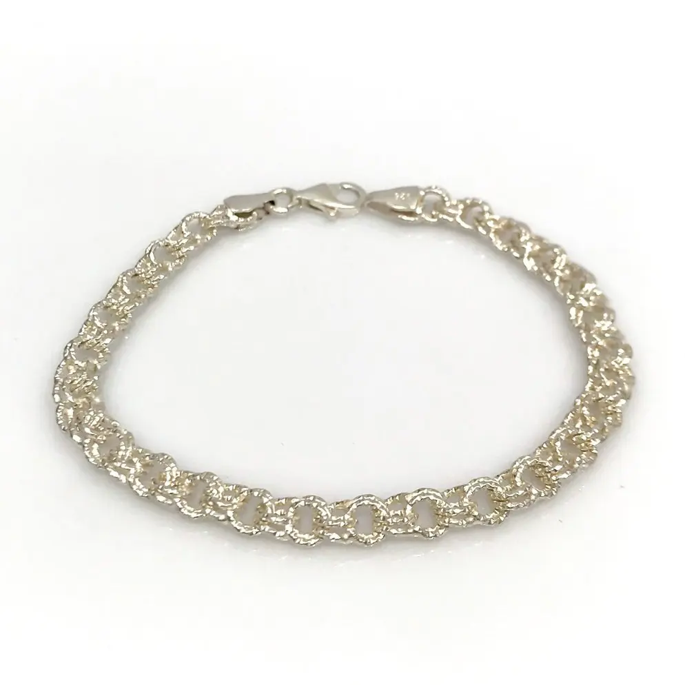 

5 mm New Ring Without Stone Engraved Silver Male Bracelet