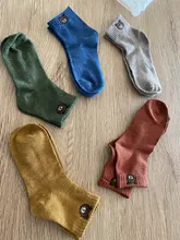 Calcetines de algodón transpirables para bebés, antideslizantes, antideslizantes, con dibujos de osos, para primavera y otoño, 5 pares