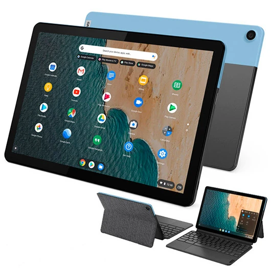 Convertible 2 in 1 Lenovo IdeaPad Duet ChromeBook CT-X636F MediaTek Helio  P60T 4GB 128GB eMMC 10.1 'tactile chrome Blue Gray
