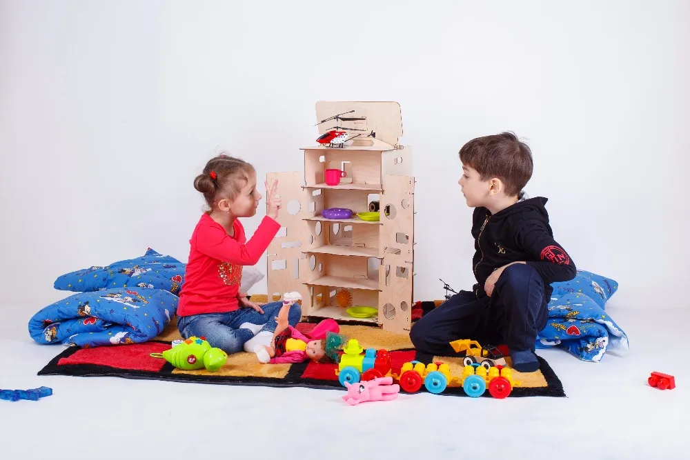 Куклы Домашние игрушки дом новогодние подарки Diy Кукольный дом миниатюрный деревянный день рождения Кукла аксессуар блок часть головоломка GF-4