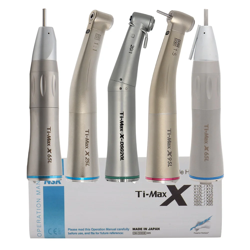Стоматологический волоконно оптический наконечник Ti Max X25/LX65/lx95lпрямой носовой контр угол Низкая скорость