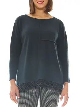 

Maxi jersey women jersey wool blend with rhinestones size conformata