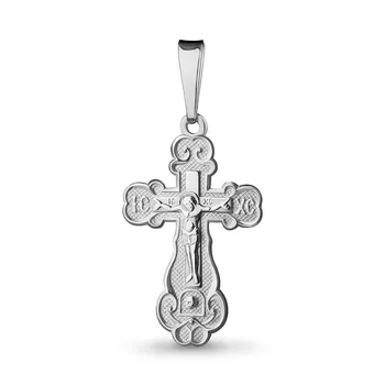 

Aquamarine Orthodox cross without inserts, 925 sterling silver