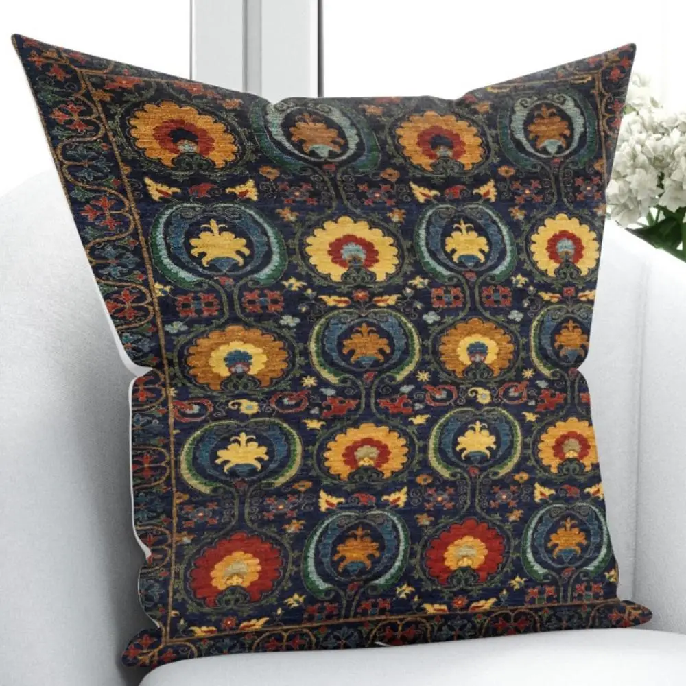 Best Else Black Yellow Ottoman Turkish Vintage Authentic 3D Print Living Room Bedroom Window Panel Curtain Combine Gift Pillow Case