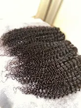 YVONNE 4A 4B rizado pelo de la Virgen 3 mechones brasileño extensiones de pelo ondulado mechones 100% cabello humano Color Natural