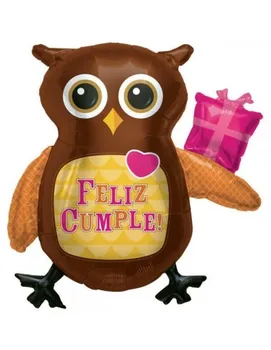 

Balloon Owl Happy Birthday-Shape 90cm Foil Polyamide-NSB00154