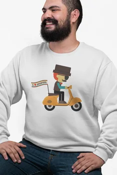 

Angemiel Wear İ Love Scooter White Men 'S Sweatshirt