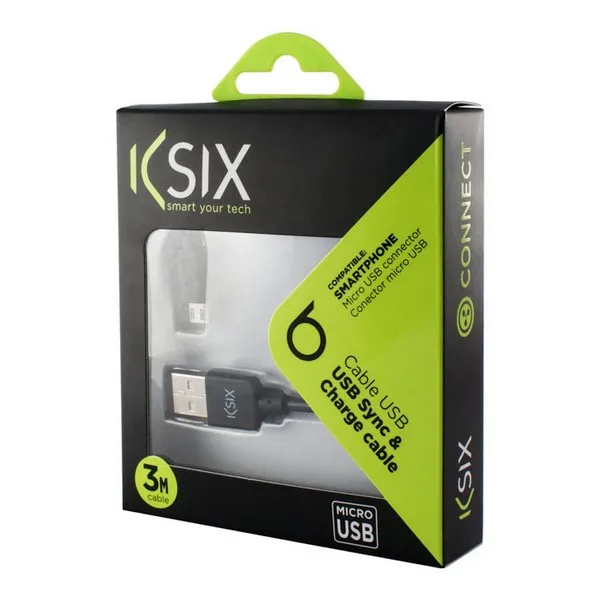 USB кабель для Micro USB 3 м черный