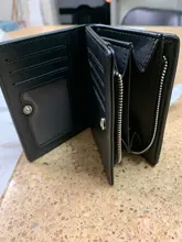 Billetera corta con cremallera para hombre, monedero Vintage de gran capacidad, tarjetero de marca de lujo