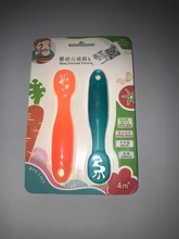 Juego de cucharas de aprendizaje para bebé, utensilios antideslizantes para entrenamiento de alimentación, vajilla, mordedor de silicona, encantadores Uds.