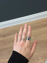 Conjunto de anillos circulares Punk para mujer, Hiphop/Rock, accesorios de dedo con índice de apertura, hebilla, anillo de cola de junta, joyería