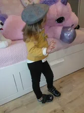 Gorro de lana para bebé y niña, boina elástica de Color caramelo para bebé, gorros para niña de 1 a 4 años, 1 ud.