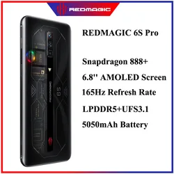 NUBIA – téléphone portable REDMAGIC 6S Pro 5G Gaming, écran AMOLED de 6.8 pouces, Snapdragon 888 + 64M, Triple caméra, WIFI 6E, première Version mondiale 