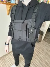 Funcional táctica bolsa de pecho de bala Camiseta estilo Hip Hop sin mangas Streetwear bolsa de paquete de la cintura de las mujeres negro pecho plataforma bolsa 233