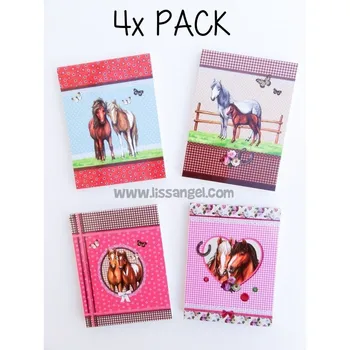 

Pack 4 Notebooks Beautiful Horses (A7)