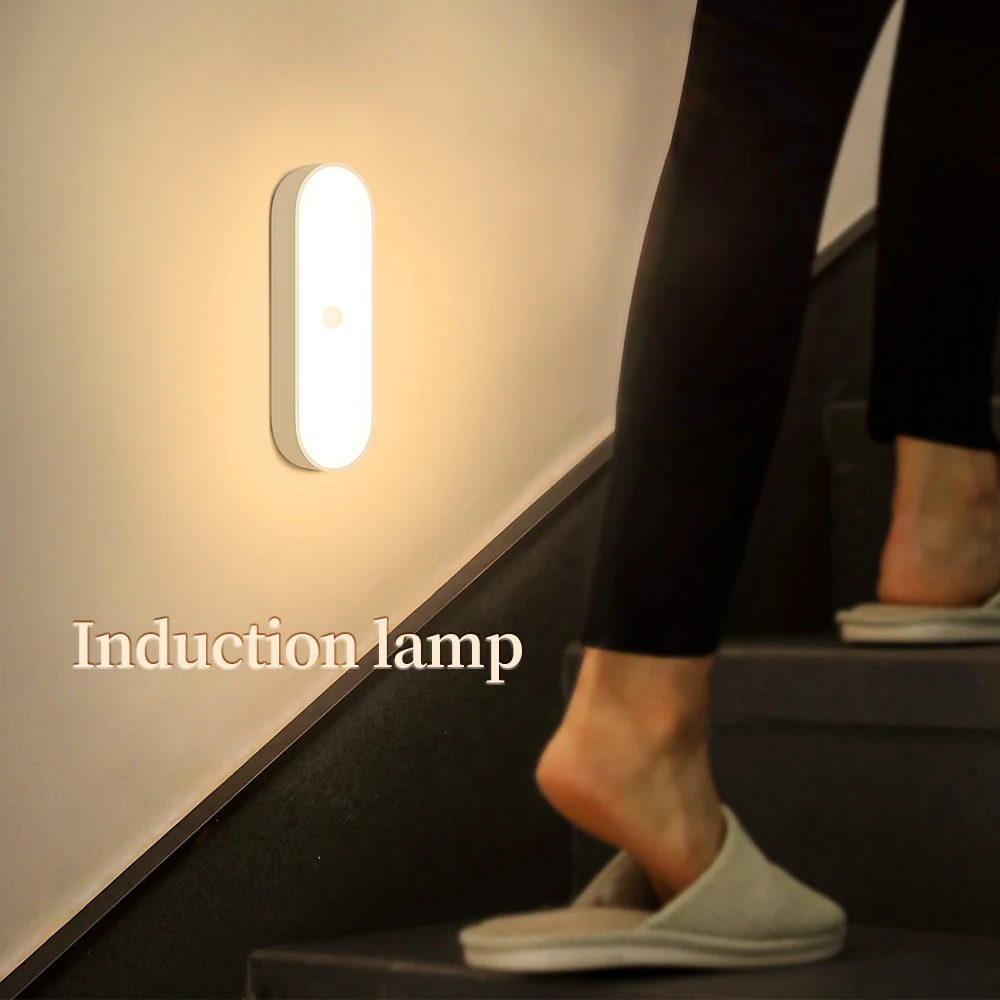 Luce notturna a LED con sensore di movimento PIR per bambini Lampada notturna per cucina Casa Camera da letto Armadio Lampada per guardaroba Scala Retroilluminazione_voghion.com