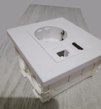 Atlectric-Mounting-Box Socket Cassette-Switch Internal White Hidden 86 Red Concealed