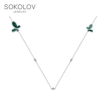 

Necklace SOKOLOV Silver fashion jewelry silver 925 women's male