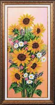 

B-132 set for embroidery with beads 'Magic canvas 'inspiration подсолнухи', 61x24.5 cm
