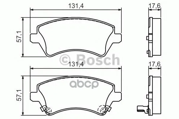 Колодки Тормозные Дисковые Toyota Corolla(E12) 1.4/1.6/1.8/2.0 0002/02 Передние Bosch арт. 0986424735