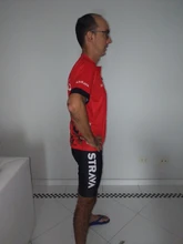 2021 Nuevo rojo STRAVA profesional bicicleta equipo Maillot de manga corta Ciclismo Jersey Ciclismo hombres de verano transpirable Conjuntos de ropa de Ciclismo