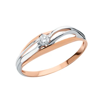 

Gold ring with diamonds sunlight sample 585