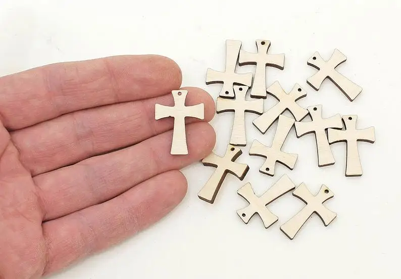 10x деревянный крест вырезы(") деревянный крест заготовки форма ремесло орнамент художественные проекты декупаж 0925
