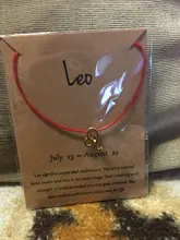 Pulsera de cuerda trenzada con signo del zodiaco para mujer, brazalete de cuerda trenzada negra y roja tejida con cáncer, Leo Virgo, joyería sencilla coreana, regalos de cumpleaños para mujer, 12 Constelaciones