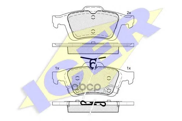 182106_колодки Дисковые Задние! Ford Focus Iii 1.6/1.6 Ecoboost/1.6tdci/2.0tdci 11 Icer 182106 Icer арт. 182106