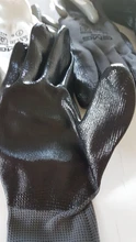 Guantes de trabajo GMG CE EN388, protección de seguridad de nitrilo suave, color rojo y negro, a prueba de aceite, mecánicos, 6 pares, gran oferta