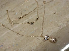 Tobillera de piña de cristal para mujer, joyería de pies para sandalias de ganchillo descalzos, pulsera de tobillo de cuentas, cadena de pierna