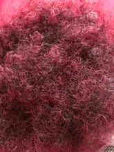Alileader-moño de pelo rizado, extensiones de cabello sintético con pinza, coleta corta, coleta Afro esponjosa, moño para el cabello