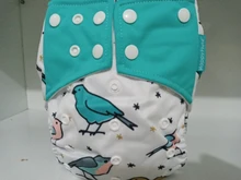 Baby-Cloth-Diaper Pocket Happy-Flute Double-Snap OS with And Suede Genuine