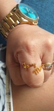 Anillos con nombre de pareja de letras personalizadas, joyería hecha a mano de acero inoxidable, doble nombre personalizados con anillos de boda, regalos de dama de honor
