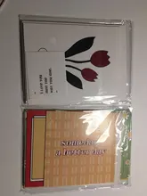 Tarjeta decorativa de tulipán de 13 hojas, bloque de Color geométrico de flor inglesa, postal artesanal, pegatina de pared, accesorios para fotos, tarjetas de felicitación