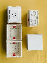 Caja de montaje de Cassette, caja de empalme oculta tipo 86, caja de montaje interno, Caja Blanca, roja y azul