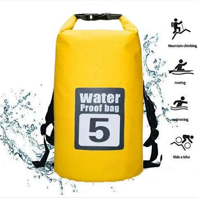 

luoyer Lightweight Waterproof Dry Bag 5L Roll Top Floating Storage Sack Keeps Gear Dry for Boating, Kayaking, Rafting, Boating