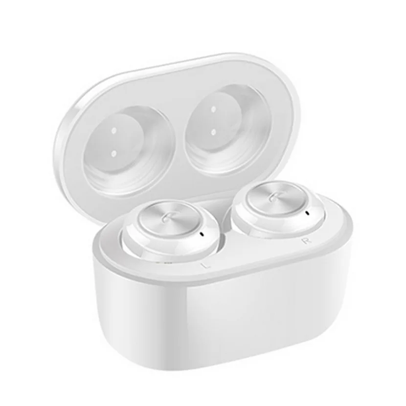 50 шт. Bluetooth гарнитура A6 tws с зарядным отсеком мини стерео V5.0 Беспроводные спортивные наушники - Цвет: Белый
