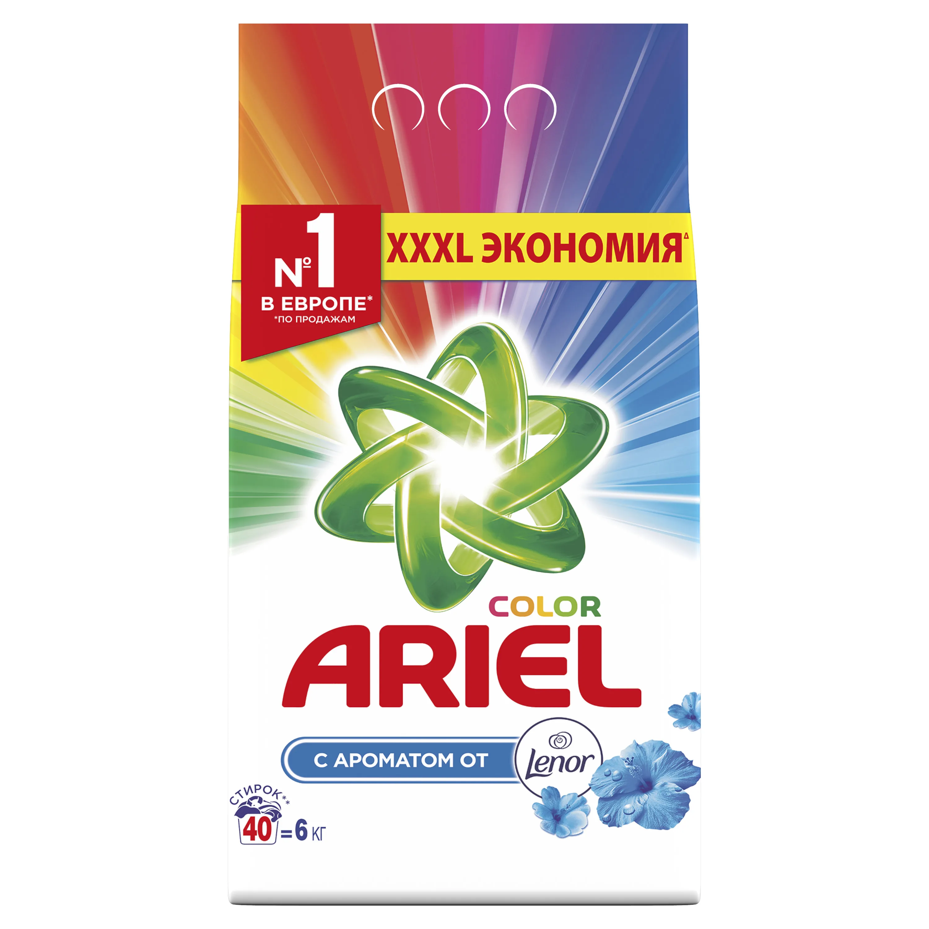 Стиральный порошок Ariel Автомт Lenor эффект сolor 40 стирок 6кг