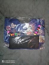 Bolso de hombro de estilo étnico bohemio para mujer, bandolera Retro de gran capacidad, Bordado hecho a mano, Pavo Real