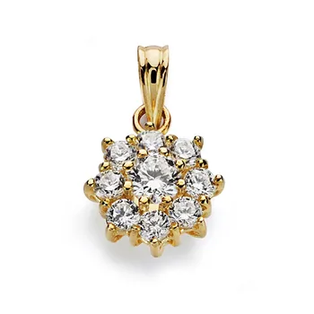 

Pendant rennet 18k gold rhinestone 13mm. [AA0648]